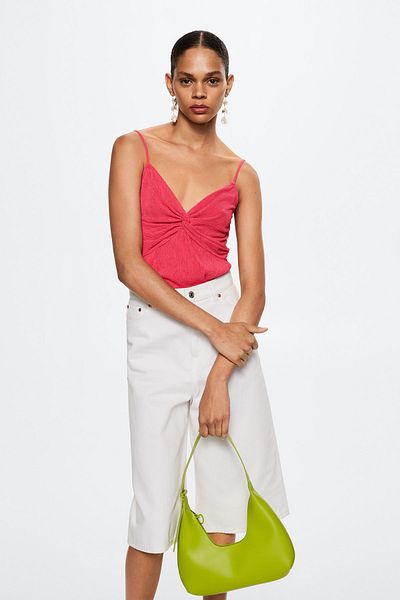 MANGO Woman Piros női blúz 37010359