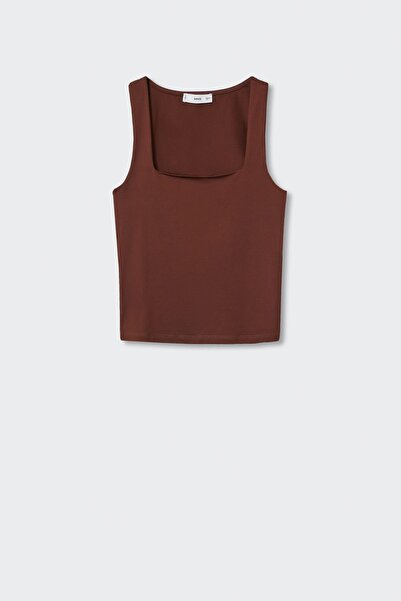 MANGO Kahverengi Kadın Bluz 37041276