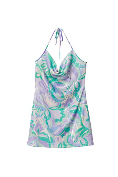 MANGO Woman Lilac Women's Dress 37071301