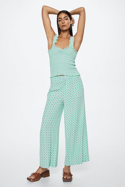MANGO Grüne Damenbluse 27028633