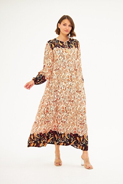 Minharir Φόρεμα βισκόζης με λουλούδια