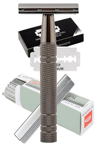 Qualis S9 Full Metal Manuel Tıraş Makinesi + 5'li Platinum Jilet + 10'lu Kaş ...