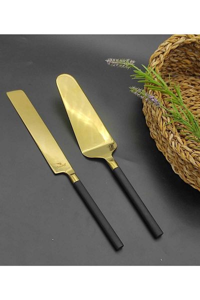 BRONDOFF Black Gold Spatula Cake Set
