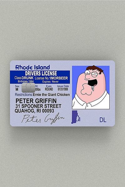 Namgo Πιστωτική κάρτα Peter Griffin & Επικάλυψη με αυτοκόλλητο Akbil