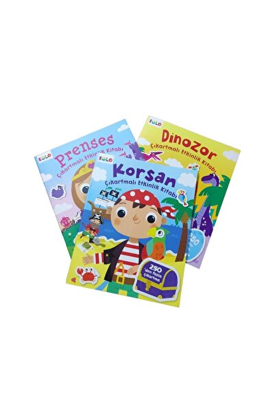 Eolo Yayıncılık Prenses - Korsan - Dinazor - Çıkartmalı Etkinlik Kitabı 3 Lü ...