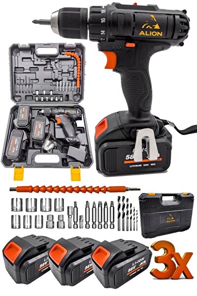 ALION Darbesiz Black Serıes Şarjlı Matkap Vidalama 58 Watt 0 - 2 m 3 2 Yıl Yo...