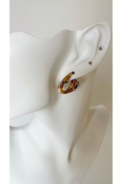 Alâ Atelier steel hoop earrings