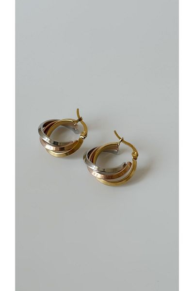 Alâ Atelier steel hoop earrings