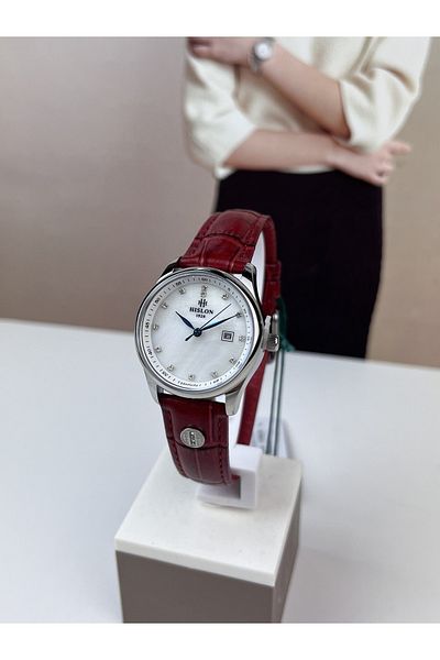 Hislon CLASSIC LEATHER STRAP WOMEN'S WRISTWATCH SAPPHIRE (NON-SCRATCH) GLASS 5 ATM WATER PROOF