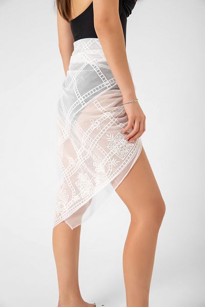 bb butik basic Lace Tulle Chiffon Long Pareo