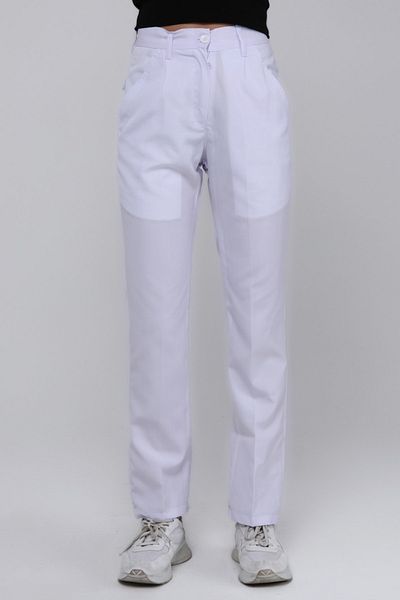 Uniprom Women's Doctor Nurse Chef Served Alpaca Fabric Trousers White