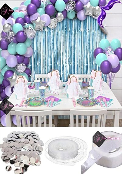 Bkmc 40 Μπαλόνια Μωβ ουρά γοργόνας με αλουμινόχαρτο Μπαλόνια με αλουμινόχαρτο...