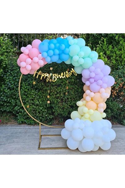 MFM Set de baloane cu lanț pentru ziua de naștere Macarons