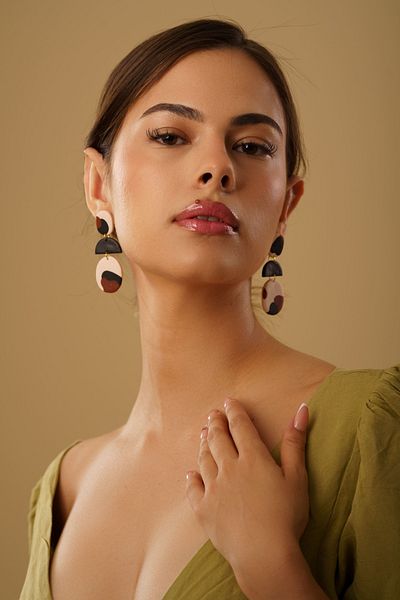Gizy Store أقراط بتصميم خاص مصنوعة يدويًا من طين البوليمر للنساء