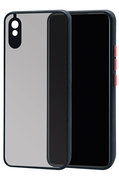 Fibaks Xiaomi Redmi 9A Kılıf Mat Parmak Izi Yapmaz Kamera Korumalı Renkli Tuş...