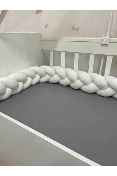 meleginisiklitoplari Knitted Protection 190 Cm 3-Piece Knitted Crib Protector