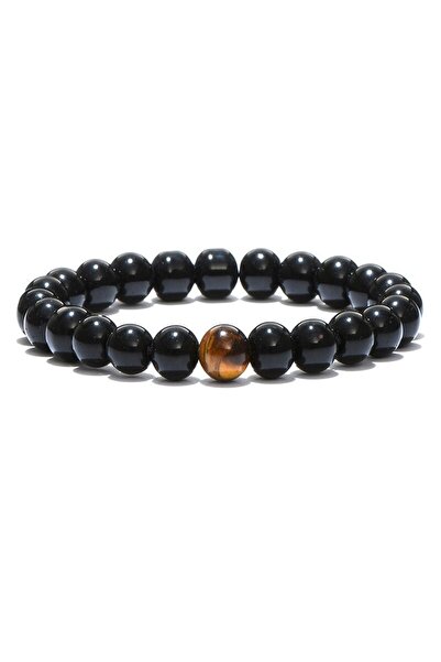 Single Capping Shiny Onyx Bracelet