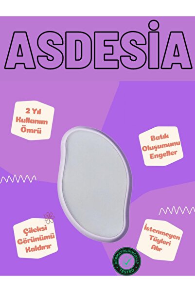 ASDESİA Crystal Eraser Epilasyon Aleti Tüy Silgisi Tüy Alıcı Fiziksel Kristal Epilatör Siyah