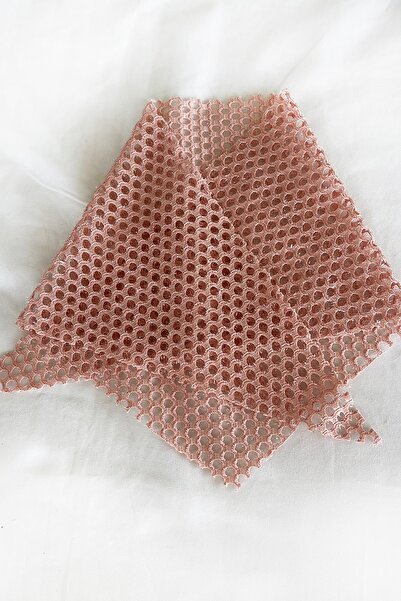 TAKIŞTIR Powder Pink Color Glitter Scarf