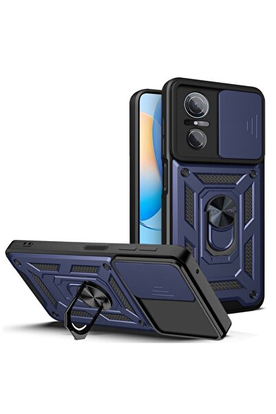 Fibaks Huawei Nova 9 SE Kılıf Kamera Korumalı Sürgülü Yüzüklü Armor Military Tank Koruyucu Kapak