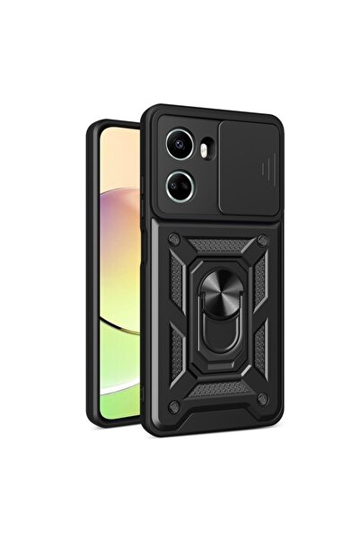 Fibaks Huawei Nova 10 SE Kılıf Kamera Korumalı Sürgülü Yüzüklü Armor Military Tank Koruyucu Kapak
