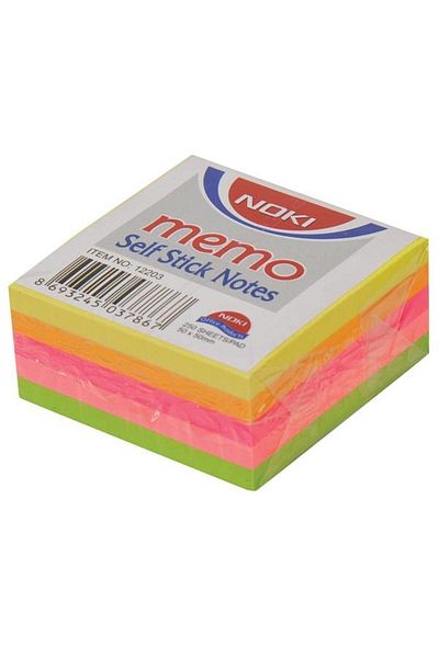 Noki Pastel Cube Patterned Adhesive Note Paper - 50X50, Bl No:12203 / Noki