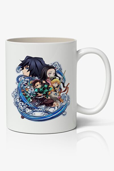 Anime Marketi كوب أبيض مطبوع عليه الرسوم المتحركة Demon Keser