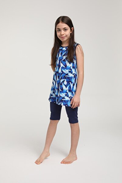 SEBOTEKS Sleeveless Tights Girl's Swimsuit 3505