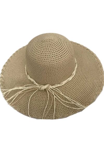 BTL STORE PĂLĂRIE LATĂ DE PAIE ORGANICĂ CU DETALIU DE FORNII - PROTECTOR UV