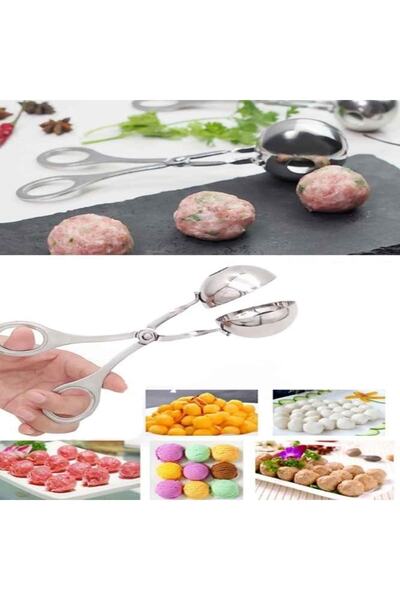 sengenegel Top Şeklinde Et Köfte Dondurma Ve Süsleme Makası Paslanmaz Çelik