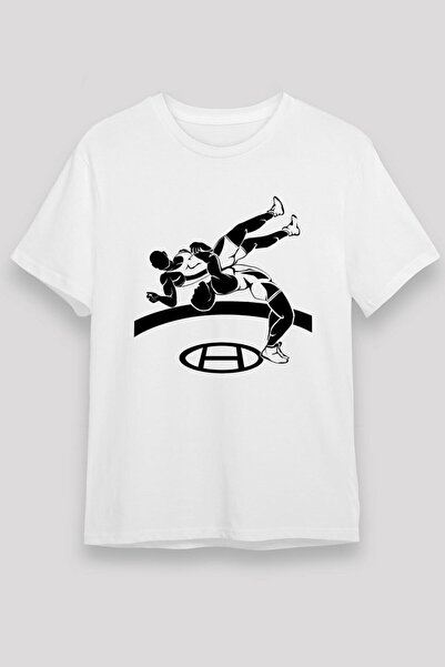 Adrift Tricou unisex alb de lupte ButaDigi KO - T7802