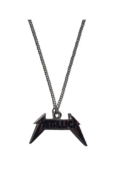 Metal Giyim Metallica Logo Zincirli Kolye