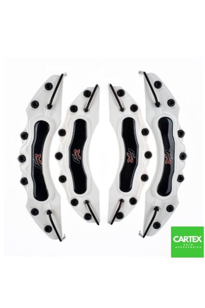 Cartex SEAT FR Uyumlu Logolu Beyaz Kaliper Kapağı 4 Parça