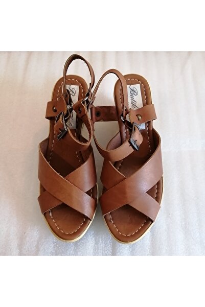 Butik Tülin Kadın hakiki dana derisi taba tokalı bantlı tırtıklı poliüretan t...