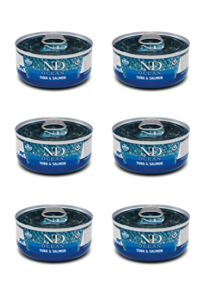 N&D Ocean Ton Balıklı Ve Somonlu Yetişkin Kedi Konservesi 70 G X 6 Adet