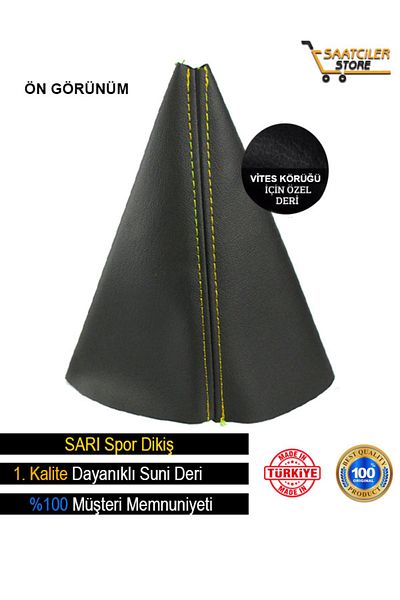 NURYAK متوافق مع Kia Venga 2009 وما بعده من الجلد الأسود بتصميم خاص باللون الأصفر وخياطة رياضية