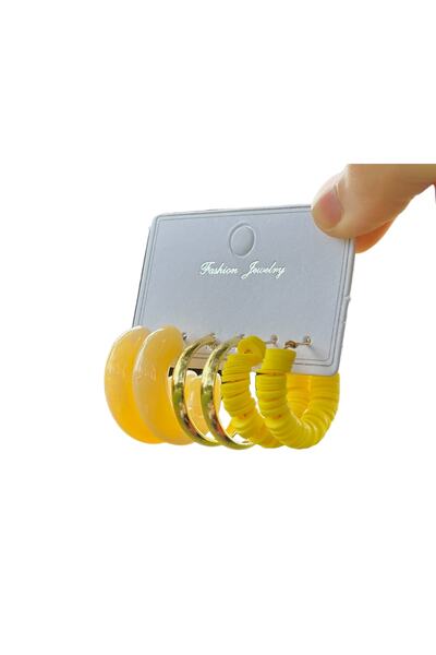 MRK 3lü Halka Çoklu Set Küpe