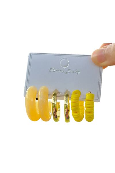 MRK 3lü Halka Çoklu Set Küpe