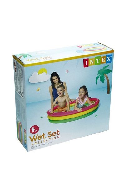 Intex Colorful Inflatable Pool with 3 Sections - 114x25 Cm