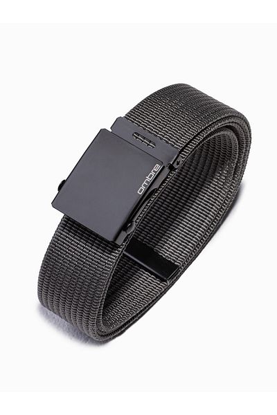 OMBRE Herren Sackleinengürtel A030- schwarz