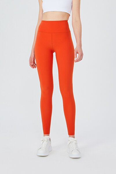 UP&FIT Push Up Rising Waist Restorer Leggings Orange