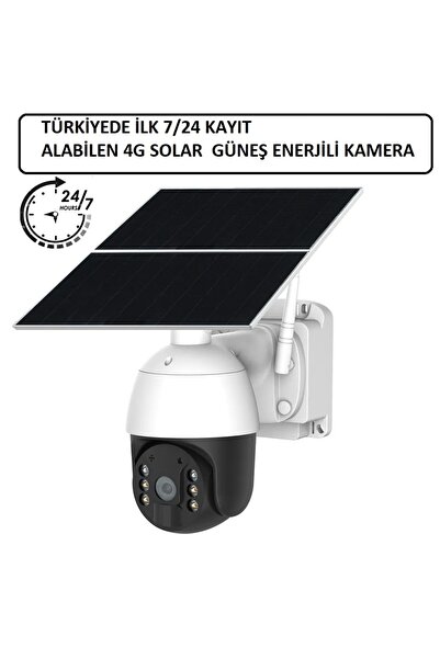 WIFICAM PLUS 7/24 Kayıt Alabilen 4g Sim Kartlı Solar Güneş Enerjili Kamera Tü...