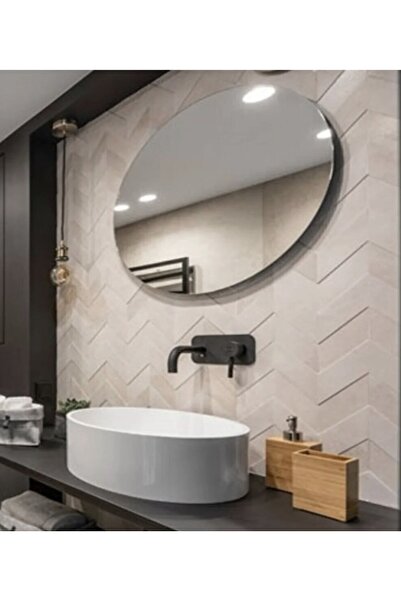 Narkissos Dizayn 70x50 Cm Elips Ayna, Banyo Aynası, Makyaj Aynası