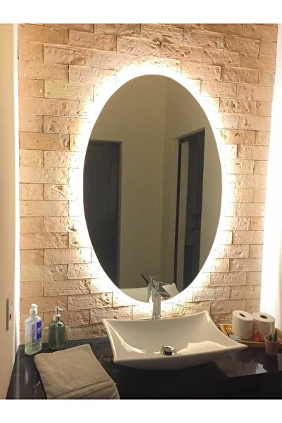 Narkissos Dizayn 80 X 60 Cm Günışığı Ledli Elips Banyo Aynası/ Makyaj Aynası/...