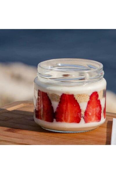 bimbambom Magnolia Kavanozu Kapaklı (6 Adet) 330cc Sos Kavanozu Lav Kavanoz