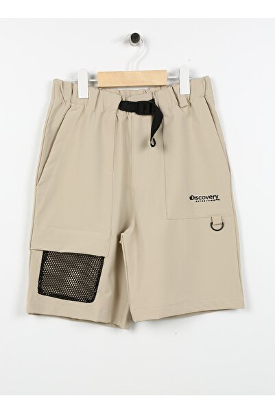 Discovery Expedition Lastikli Bel Standart Bej Erkek Çocuk Şort AGEMON BOY