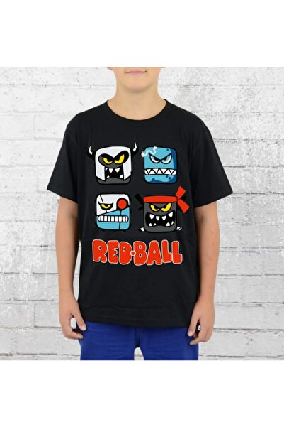 RYO FASHİON REDBALL Dječja majica kratkih rukava unisex crna