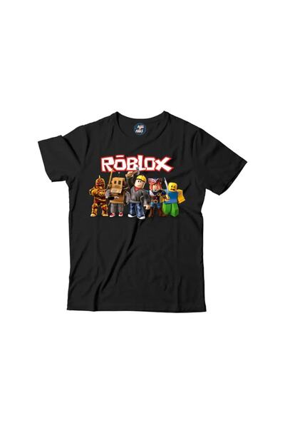 RYO FASHİON ROBLOX Printed Unisex Black Short Sleeve Children's T-Shirt