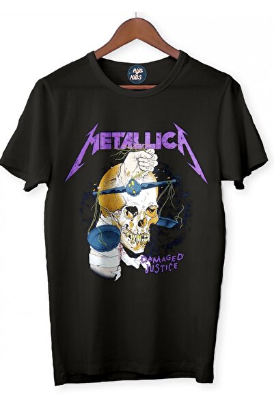 RYO FASHİON Παιδικό μπλουζάκι METALLICA με στάμπα, μαύρο, κοντομάνικο, unisex