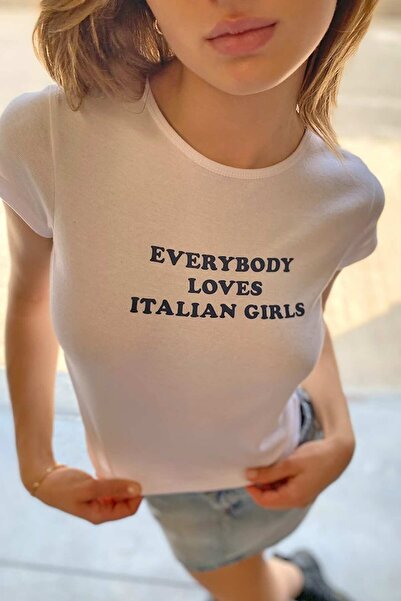 Jose Clothing BLUZĂ CROP TOP CU MÂNECĂ SCURTĂ PENTRU CORP IMPRIMAT FEMEI